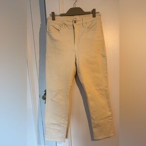 Good American Cream Straight-Leg Jeans – Size 12 / 31